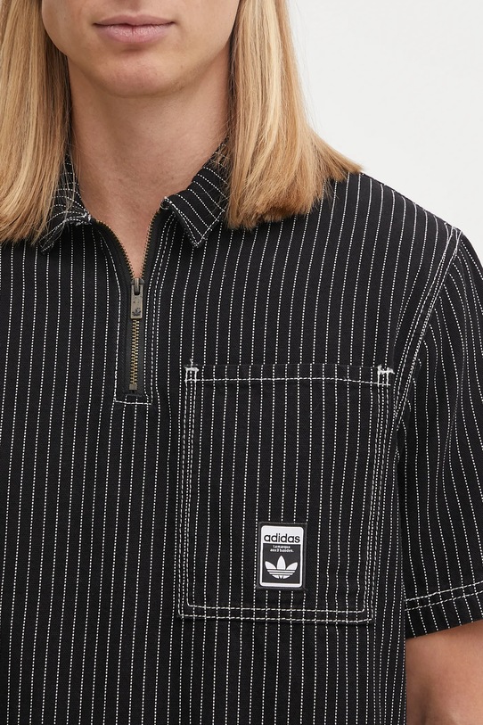 adidas Originals cotton polo shirt Graphic Lo Sh black JW0171