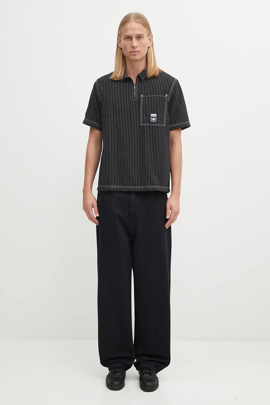 adidas Originals cotton polo shirt Graphic Lo Sh JW0171 black