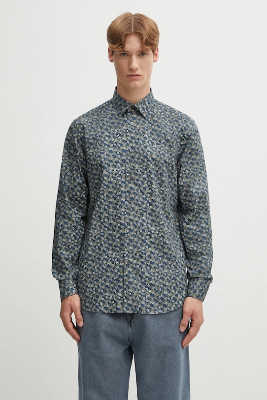 Paul Smith koszula bawełniana wzorzyste granatowy M1R.800P.T02750