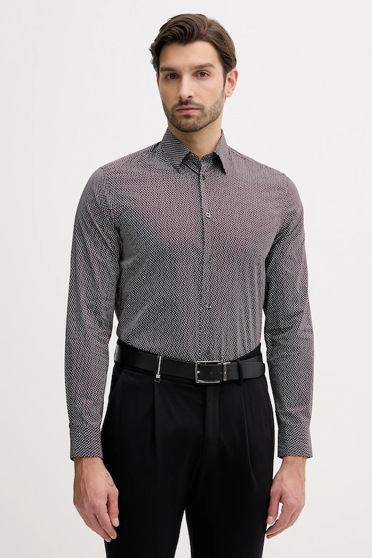 Paul Smith koszula bawełniana wzorzyste bordowy M1R.901U.T02718