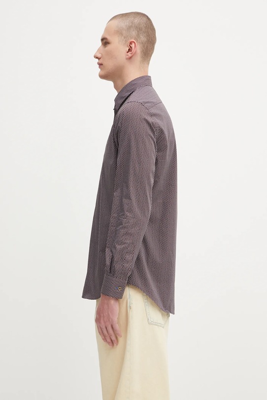 Paul Smith koszula bawełniana M1R.901U.T02718 bordowy AW25