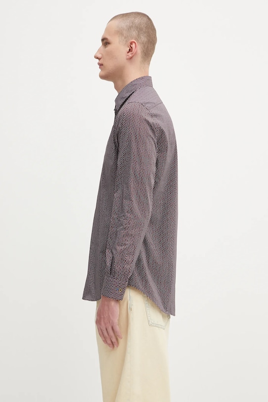 Paul Smith koszula bawełniana M1R.901U.T02718 bordowy AW25