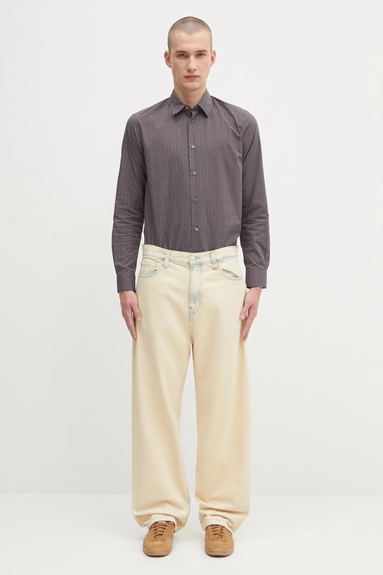 Paul Smith koszula bawełniana bordowy M1R.901U.T02718