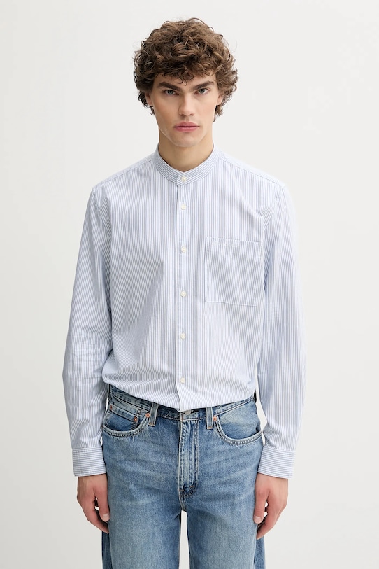 Marc O'Polo camicia in cotone regolare blu 526731342320