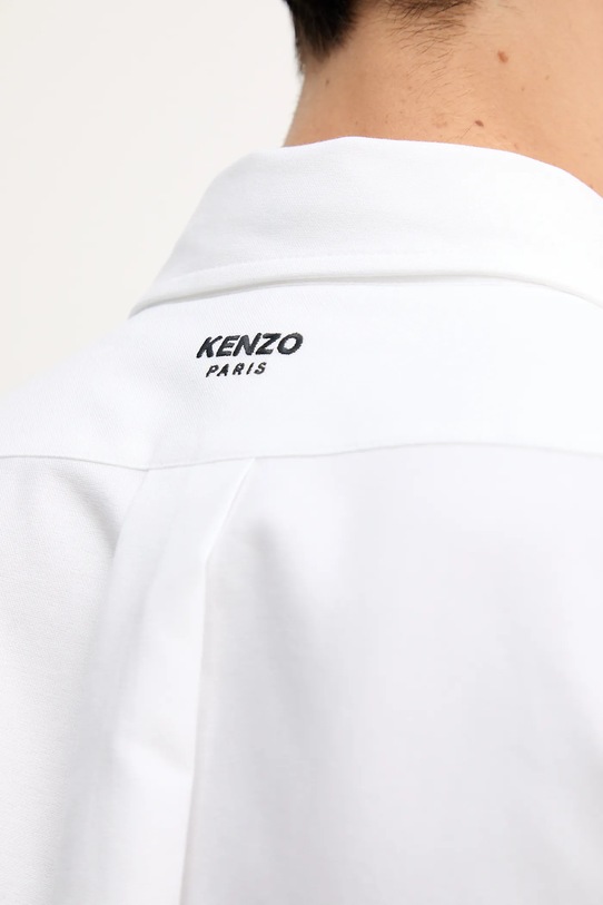 Памучна риза Kenzo FF65CH4109LO бял