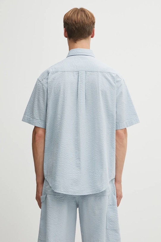 Odzież Carhartt WIP koszula bawełniana S/S Toland I035151.31SXX niebieski