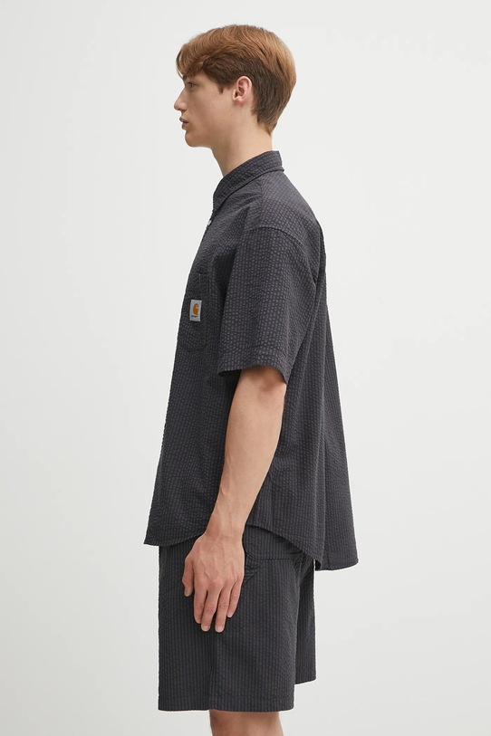Памучна риза Carhartt WIP S/S Toland I035151.31RXX черен AW25