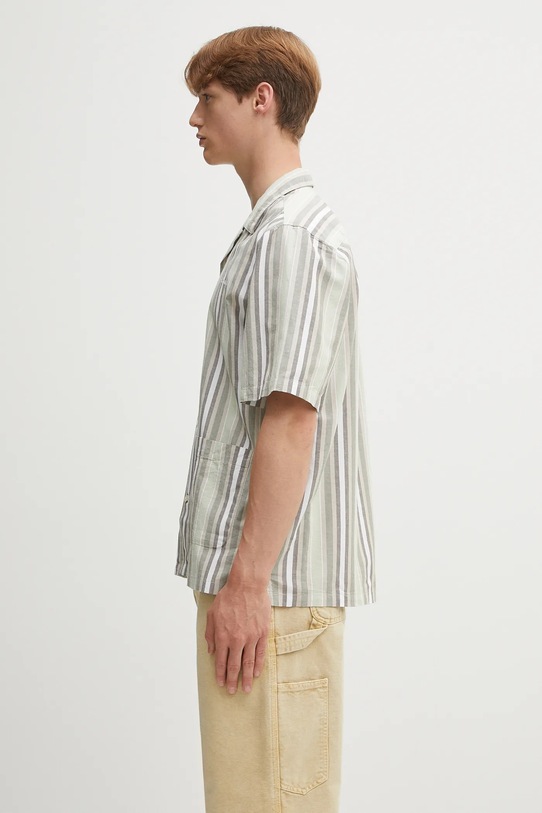 Carhartt WIP koszula z domieszką lnu S/S Folsey I035154.3G7XX beżowy AW25