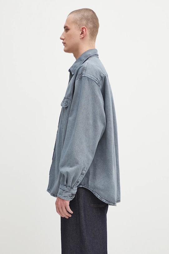 Rifľová košeľa Carhartt WIP Tigan I035821.36AGD modrá AW25