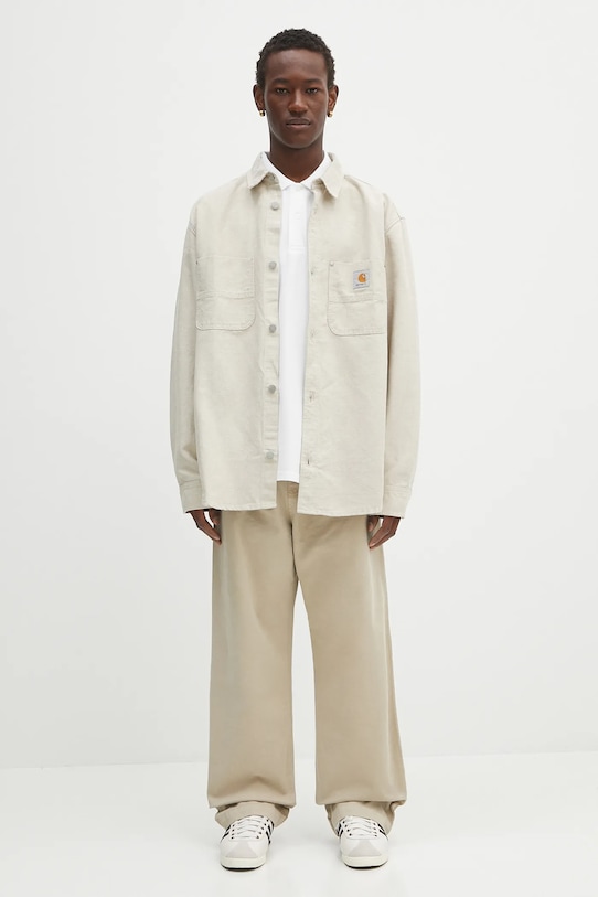 Carhartt WIP camicia in lino misto Walter I033578.502 beige