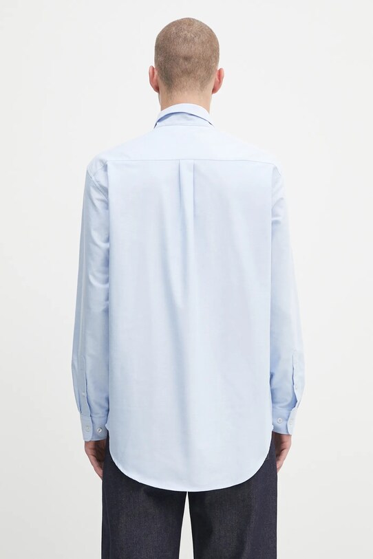 Odzież Drôle de Monsieur koszula bawełniana La Chemise Oxford H.SH240.CO225 niebieski