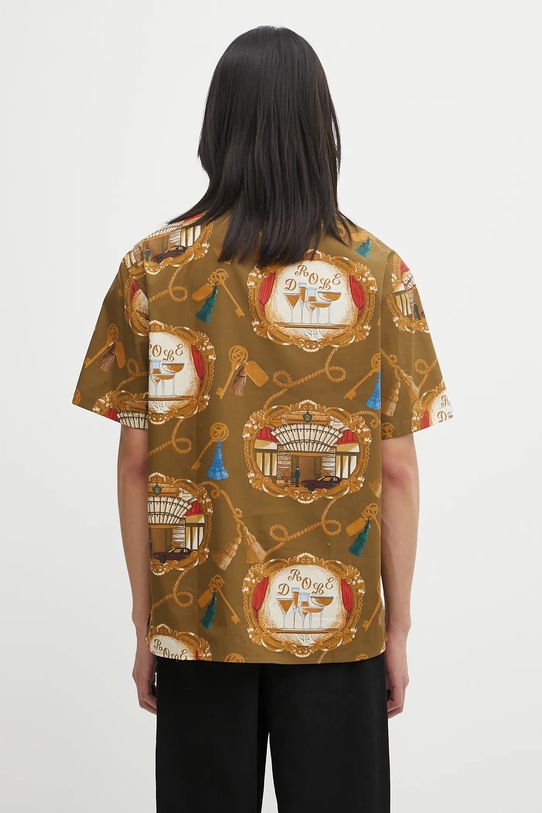 Odzież Drôle de Monsieur koszula bawełniana La Chemise Grand HUtel H.SH228.LI010 zielony