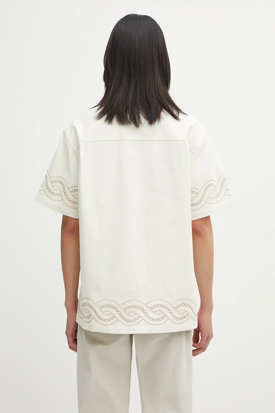 Odzież Drôle de Monsieur koszula bawełniana La Chemise BrodEe Tresses H.SH227.CO215 beżowy