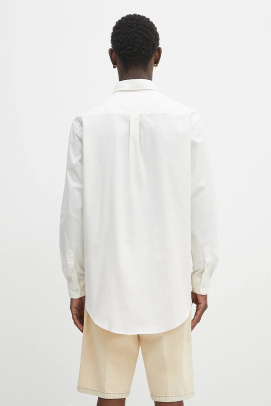 Abbigliamento Drôle de Monsieur camicia in cotone La Chemise Oxford PERM.SH173.CO116 beige