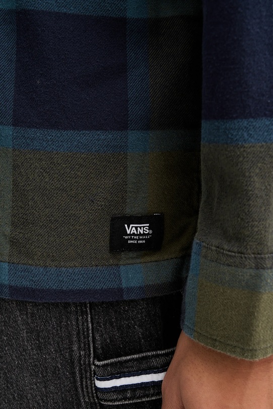 Βαμβακερό πουκάμισο Vans VN000P7ZF0O1 πράσινο