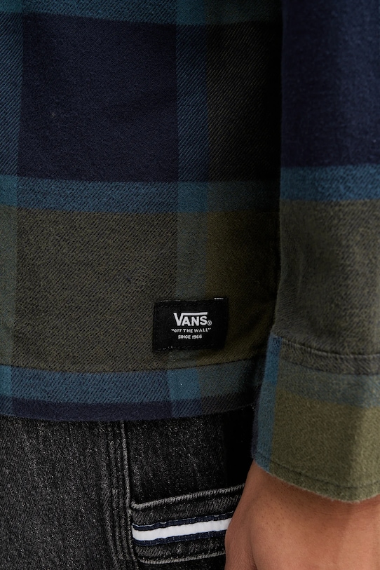 Βαμβακερό πουκάμισο Vans VN000P7ZF0O1 πράσινο