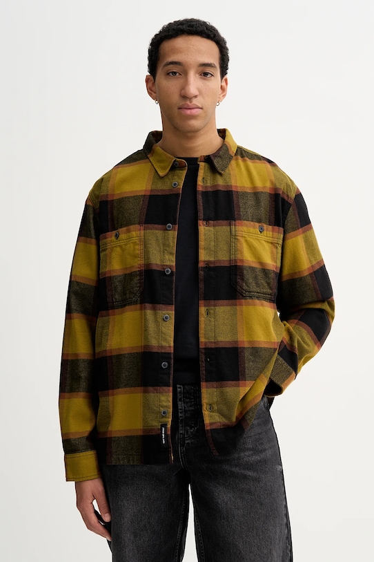 Vans cămașă din bumbac carouri verde VN000P7ZF0H1