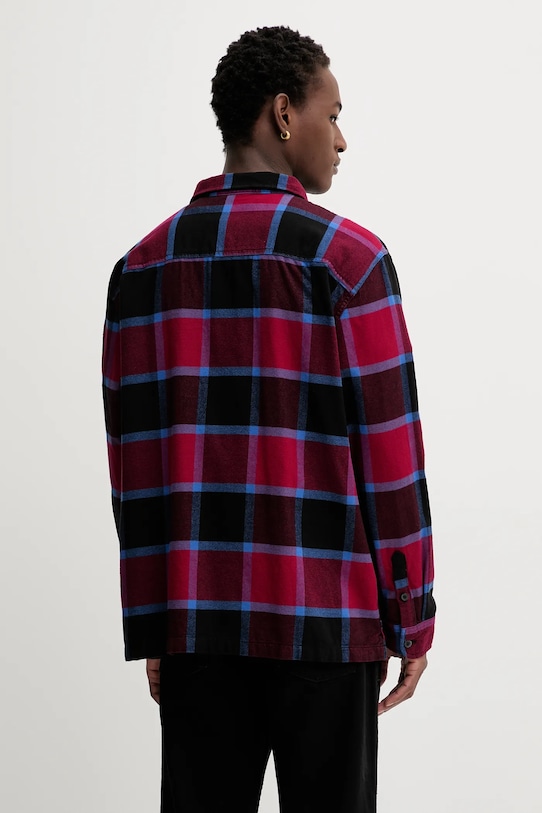 Ruházat Vans pamut ing VN000P7ZF0G1 burgundia