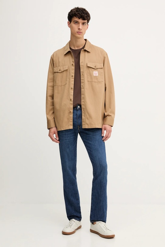 Памучна риза Levi's 003O2 кафяв AW25