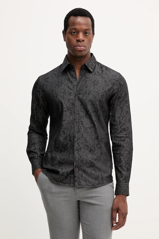 Joop! cămașă din bumbac lung negru 30048185