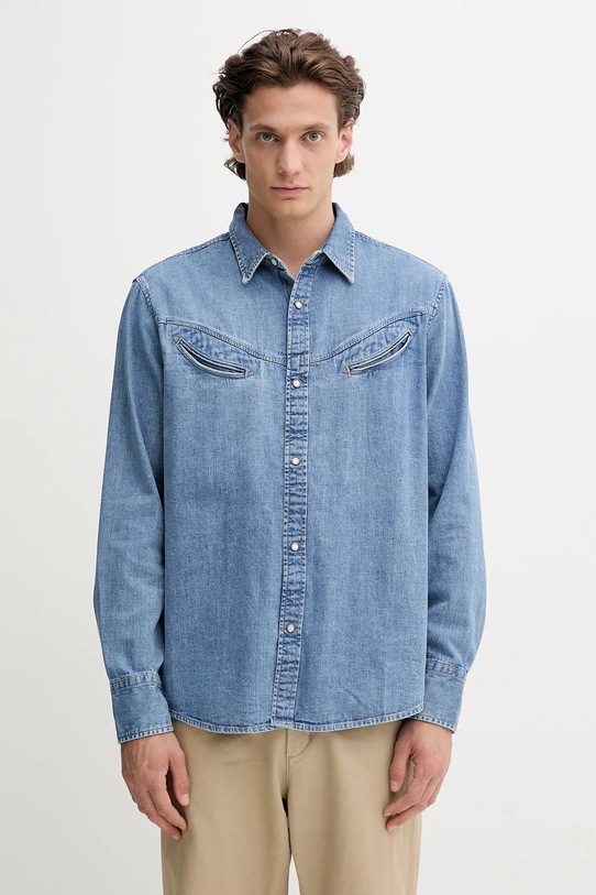 Levi's koszula jeansowa bawełna niebieski 003NS