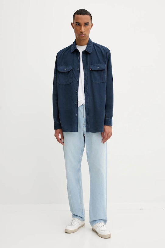 Levi's cămașă din velur 19573.0276 bleumarin AW25