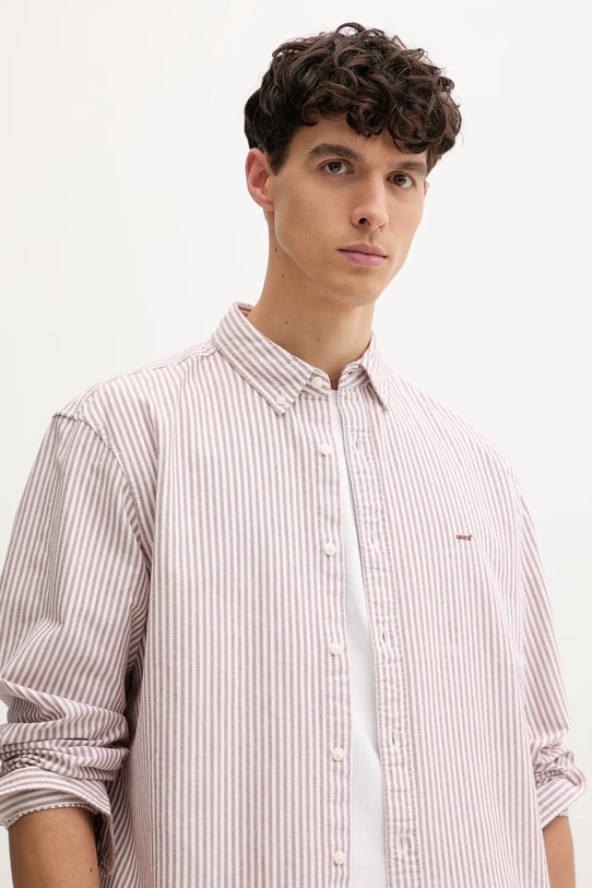 Levi's koszula bawełniana bordowy A7210.0041