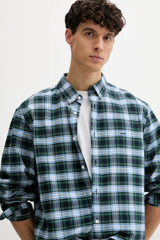 Levi's camicia in cotone blu navy A7210.0042