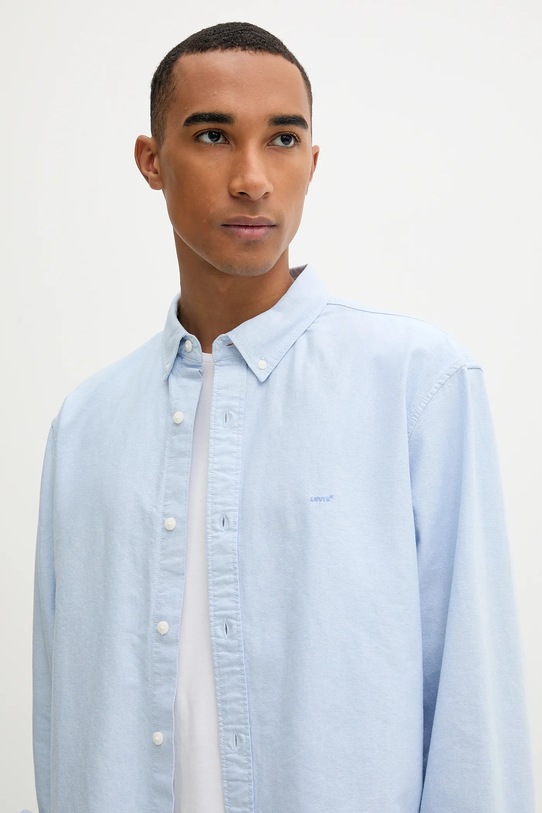 Bombažna srajca Levi's modra A7210.0050