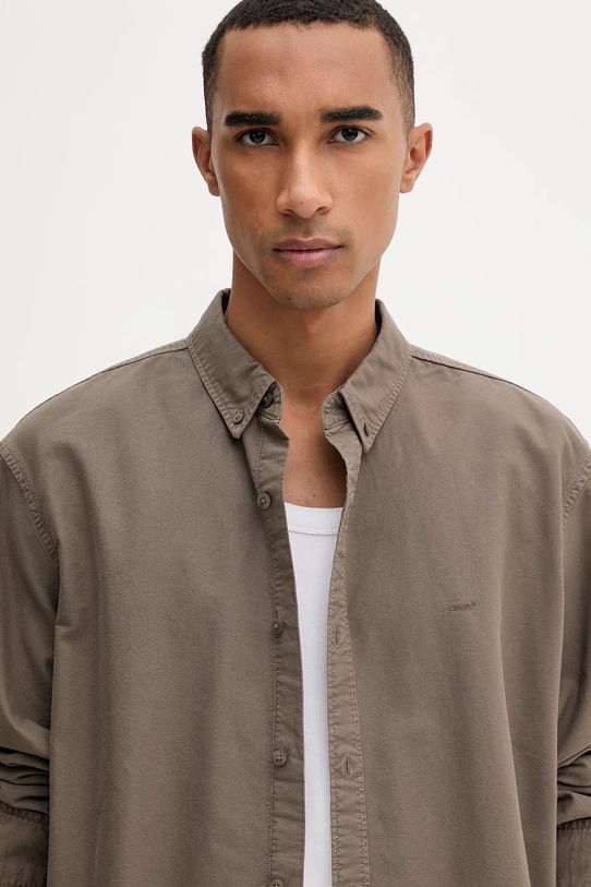 Levi's cămașă din bumbac maro A7210.0051