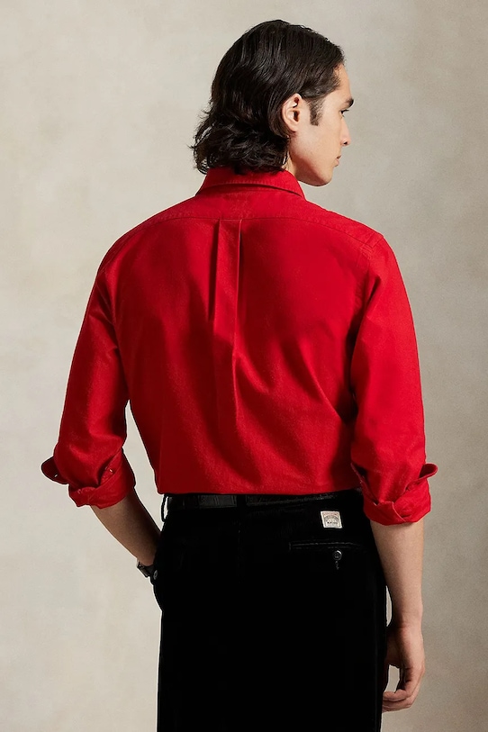 Памучна риза Polo Ralph Lauren 710P00662 червен AW25