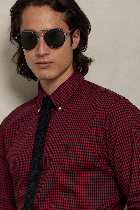 Polo Ralph Lauren koszula bawełniana bordowy 710953644