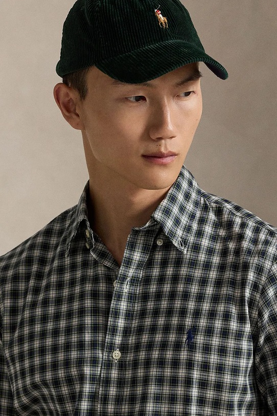 Хлопковая рубашка Polo Ralph Lauren мультиколор 710953644