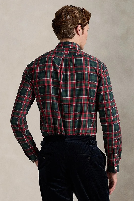 Хлопковая рубашка Polo Ralph Lauren 710953644 мультиколор AW25