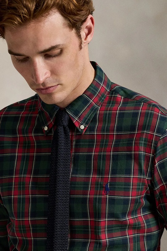 Одежда Хлопковая рубашка Polo Ralph Lauren 710953644 мультиколор
