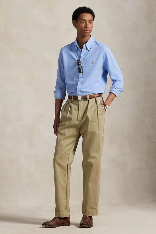Odzież Polo Ralph Lauren koszula bawełniana 710979488 biały