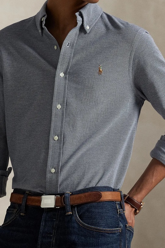 Polo Ralph Lauren koszula bawełniana granatowy 710979488