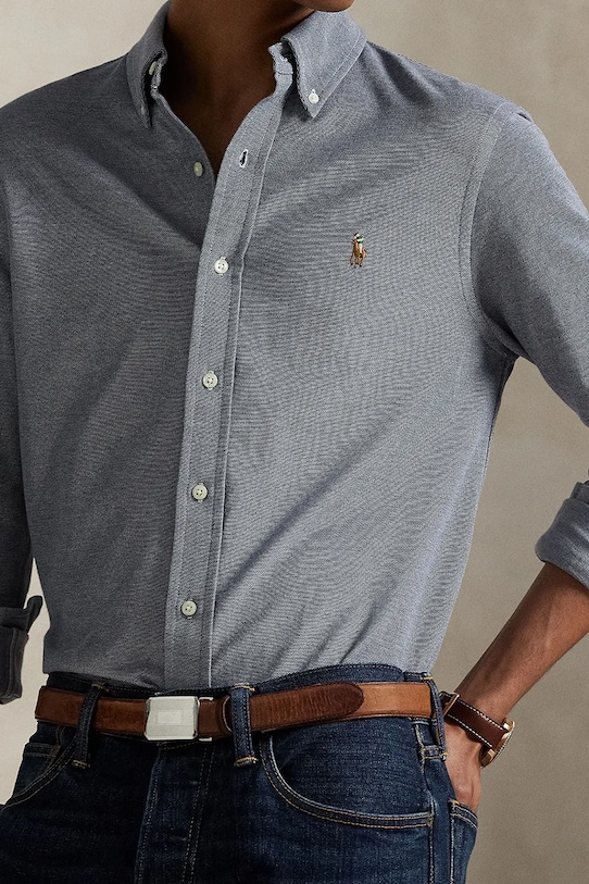 Бавовняна сорочка Polo Ralph Lauren темно-синій 710979488
