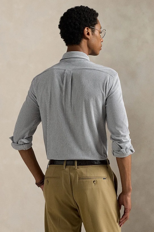 Хлопковая рубашка Polo Ralph Lauren 710979489 белый AW25