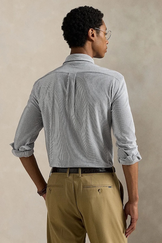 Bavlnená košeľa Polo Ralph Lauren 710979489 modrá AW25