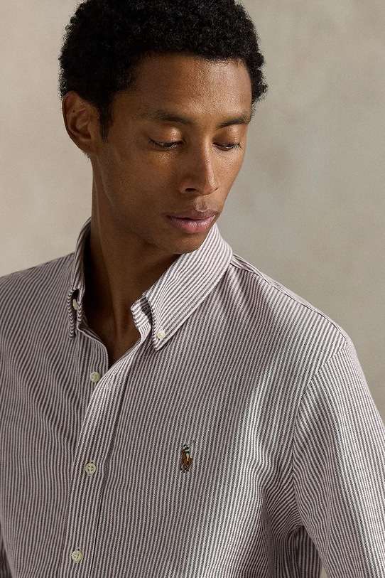 Oblačila Bombažna srajca Polo Ralph Lauren 710979489 bordo