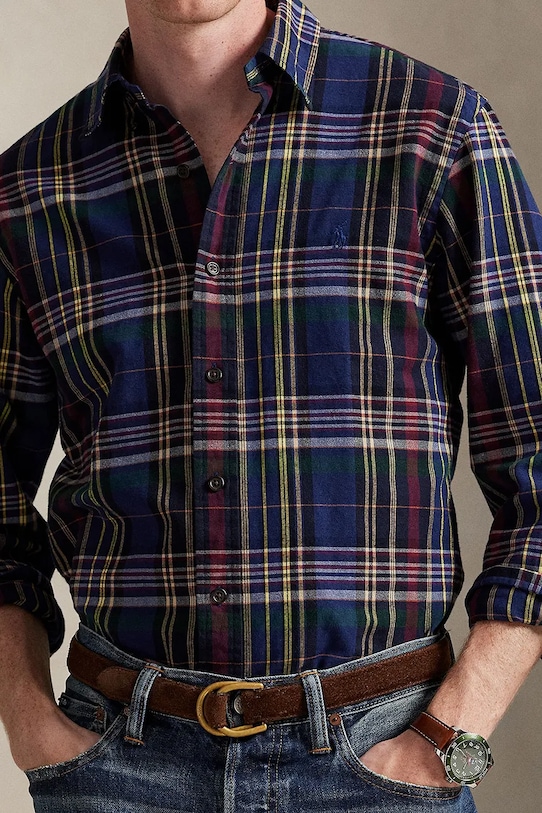 Polo Ralph Lauren cămașă din bumbac bleumarin 710P00524