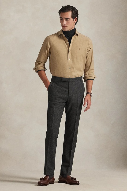 Ρούχα Πουκάμισο Polo Ralph Lauren 710P00661 μπεζ
