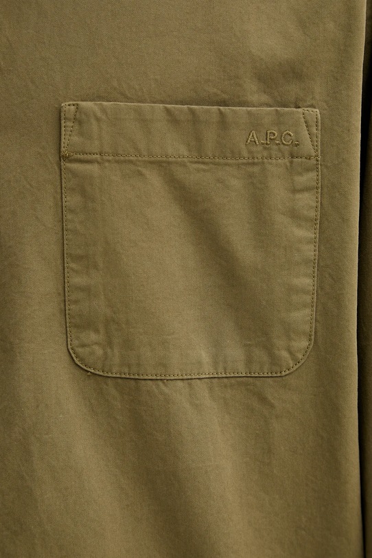 A.P.C. koszula bawełniana Chemise Malo Logo COHKU.H12553 zielony