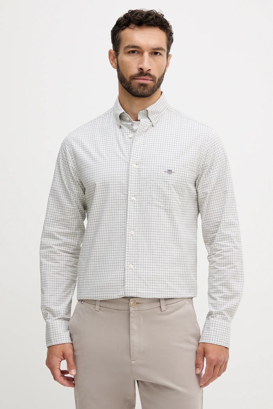 Gant camicia in cotone a quadri verde 3250149