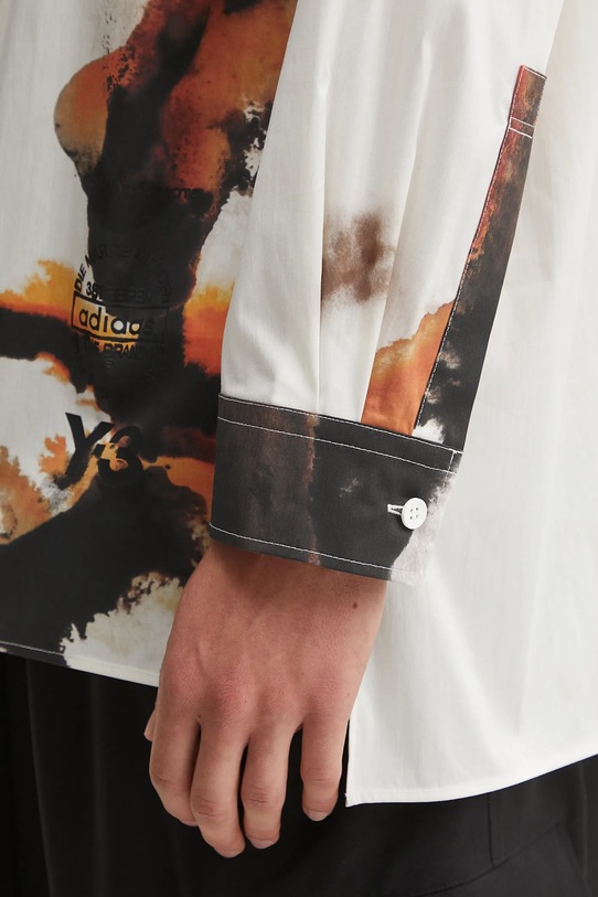 Y-3 cămașă Graphic JX4804 bej