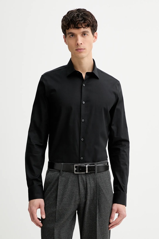 Calvin Klein koszula z elastanem czarny LV019EU006