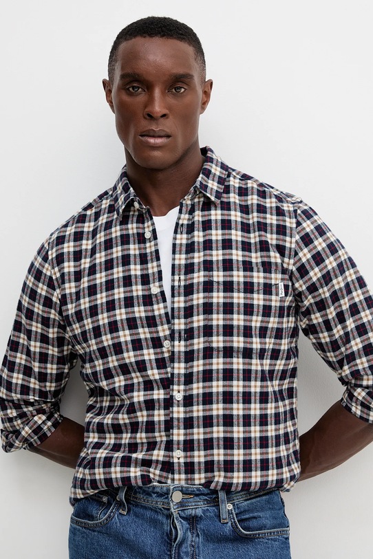 Βαμβακερό πουκάμισο Pepe Jeans σκούρο μπλε PM3090825