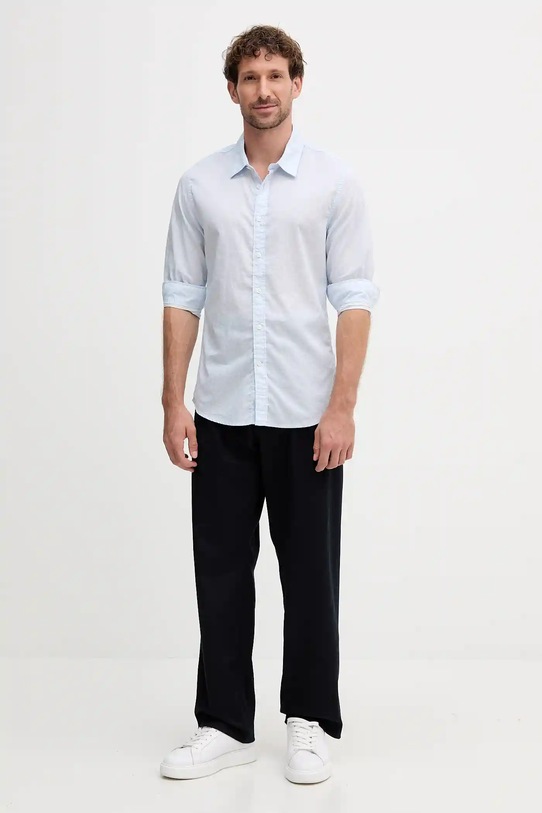 Pepe Jeans koszula bawełniana PM3090818 niebieski AW25