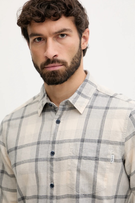 Pepe Jeans koszula bawełniana szary PM3090829